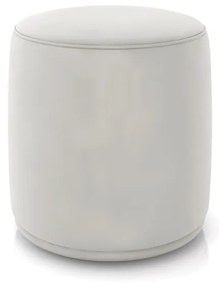 Puff Redondo Orgânico para Sala Malu Veludo M11 - D'Rossi - Cinza