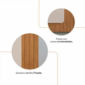 Painel Roma 2.17 Off White/Cedro - Casa D Móveis