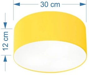 Plafon Para Sala de Estar Cilíndrico SE-3010 Cúpula Cor Amarelo