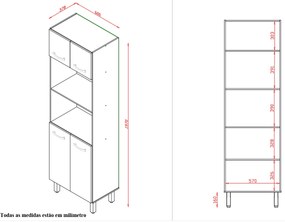Cozinha Íris Completa com Balcão Rosa e Cooktop 5 Bocas MB1 300cm