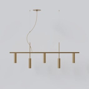 Pendente Retângular 101X3,8X44,5Cm Tubo Desalinhado Alumínio 5Xmr11 -... (CHAMPANHE)