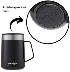 Caneca Térmica Street Aço Inox 414ml - Preto Contigo