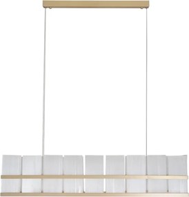 Pendente Led Rocha E Metal Dourado 25W 3000K Lume