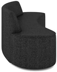 Sofá 3 Lugares para Sala de Estar Living 210cm Koane D06 Linho Preto -