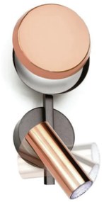 Arandela Eclipse Mista Móvel 12X06X30Cm Discos Metal Aluminio 01X Mr11... (ROSE FOSCO, 110V)
