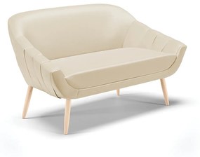 Namoradeira 02 Lugares Giovana Corino Pés Palito Natural - Indo Decorar - Bege