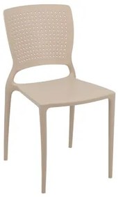 Cadeira Tramontina Safira Areia Empilhável em Polipropileno e Fibra de Vidro