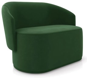 Sofá 2 Lugares Namoradeira Orgânica para Sala Malu Suede M11 - D'Rossi - Verde