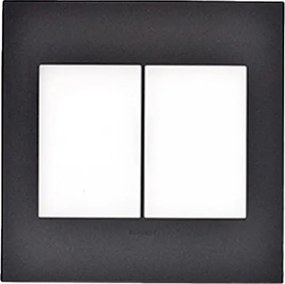 Placa 4X4 6 Postos Quadrados Grafite Arteor