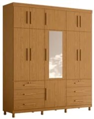 Guarda Roupa Casal 201cm 11 Portas Thony A02 Cinamomo - Mpozenato