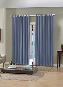 Cortina com Forro Azul 260x170 cm