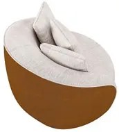 Poltrona Decorativa para Sala 122cm Pés Madeira Kaly M22 Sintético Car