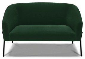 Sofá 2 Lugares Namoradeira Pé de Ferro Preto Stella Bouclê D03 - D'Rossi - Verde