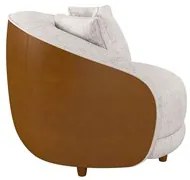 Poltrona Decorativa para Sala 122cm Pés Madeira Kaly M22 Sintético Car