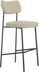 Banqueta Alta Bar Estofada Kit 10 Milli Linho Areia A14     - Mpozenat