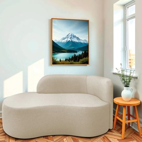 Divã Recamier Orgânico Tokyo 180cm Lado Esquerdo Linho