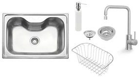 Cuba Tramontina Morgana Aço Inox Acetinado 69x49 cm com Misturador 93806162