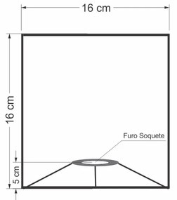 Cúpula em tecido quadrada abajur luminária cp-4224 16/16x16cm branco