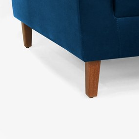 Conjunto 2 Poltrona Decorativa Gabriela Suede Azul Marinho