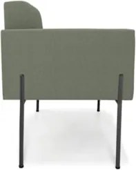 Poltrona Para Sala Pé Metal Preto Kit 2 Ana Bouclé Menta - Ibiza