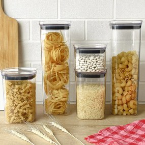 Pote Hermético de Acrílico Quadrado (0,45L - 1L- 1,5L - 2L)