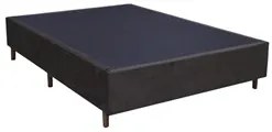 Base Para Cama Box Casal 138cm Suede Liso Love Story Hf Marrom - Gazin