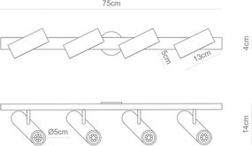 Spot De Sobrepor Aluminio Acrilico Dicroica Gu10 - BRANCO