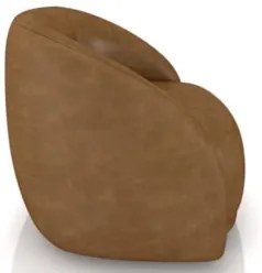 Poltrona Decorativa Orgânica Giratória Kit 2 Lya Z32 Sintético Marrom