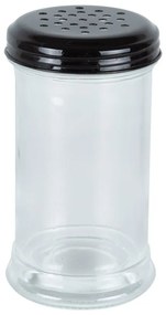 Porta Queijo/Condimento Vidro Com Tampa Metal Preto 27731 Bon Gourmet