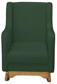 Poltrona de Amamentação com Balanço e Puff Ariely Bouclê Verde F06 - D'Rossi