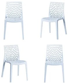 Kit 04 Cadeiras Gruvyer Polipropileno Branco - 76531 Sun House