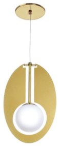 Pendente Globo Corte Laiser 19X10X31Cm Metal E Globo Ø10Cm 01Xg9 |Old... (PRETO, FOSCO (BRANCO))