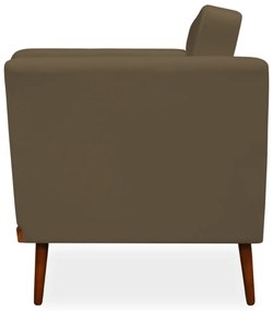 Poltrona Decorativa Siena Veludo Marrom