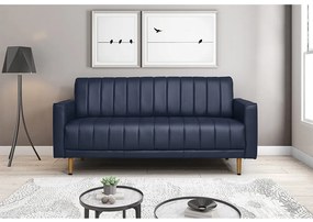 Sofá de Couro Atlanta Mempra Estofados - 230cm 3,5 Lugares