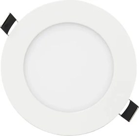 Plafon Led De Embutir Redondo Branco 6W Panel - LED BRANCO NEUTRO (4000K)