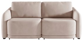 Sofá Cama Modulado Retrátil e Reclinável Decorativo Varsóvia 196cm Veludo Rosê G33 - Gran Belo