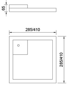 Plafon Poly 28,5X28,5Cm Led 24,4W Bivolt | Usina 19260/28 (BT - Branco Texturizado, 3000k)