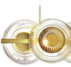Pendente Sunflower Barra Linear 12X25X130Cm 06Xled 5,5W 2700K Metal Al... (GRAFITE / COBRE BRILHO, 110v)