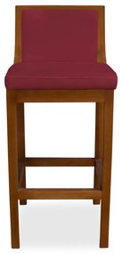 Kit 2 Banquetas Decorativa Josi Veludo Bordo