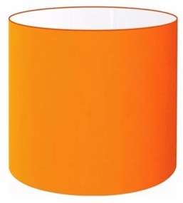 Cúpula em tecido cilíndrica abajur luminária cp-4046 18x18cm laranja