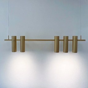 Pendente Retângular 100X5,5X20,8Cm Tubo Transpasse Assimétrico Alumíni... (CHAMPANHE)