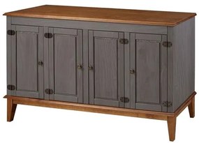 Buffet Antoine 4 Portas cor Cinza com Amendoa 149 cm - 60747 Sun House