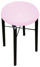 Banqueta Baixa Manu Suede Rosa Bebê D'Rossi