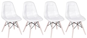Conjunto 4 Cadeiras Eames Eiffel Botonê - Branco