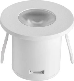 Plafon Led De Embutir Aluminio Branco 1W 30 3000K Woody