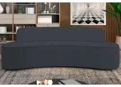 Sofá 4 Lugares para Sala de Estar Living 260cm Koane D06 Bouclê Cinza