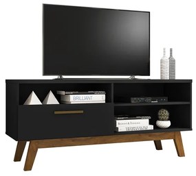 Rack Paládio Preto Fosco - Bechara Móveis