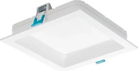 Plafon Led Embutir Quadrado Branco 12W 3000K Deep