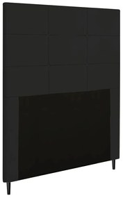 Cabeceira Luna/stambul para Cama Box Solteiro 90 Cm Corino Preto - D'Rossi