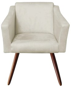 Poltrona San Marino Decorativa Suede Bege